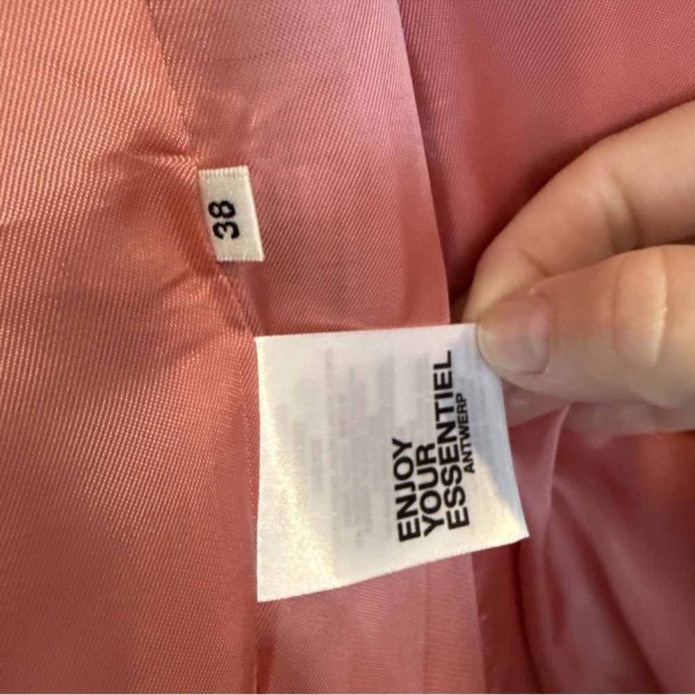 Essentiel Blue & Pink Plaid Double-Breasted Blazer - Picture 5 of 16